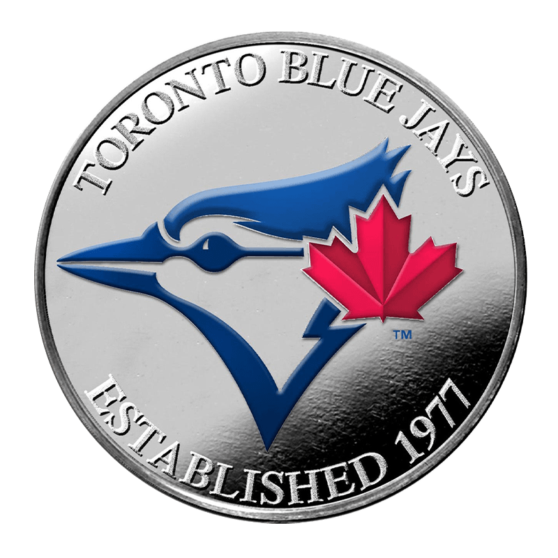 Image for 1 oz Toronto Blue Jays Colourized .999 Pure Silver Round from TD Precious Metals